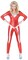 The Costume Center Silver and Red Flame Jumpsuit Women Adult Halloween Costume - Extra Large